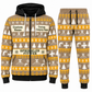 Sprinkler Fitter Holiday Fair Isle full-zip hoodie and jogger sand design with name and company artwork