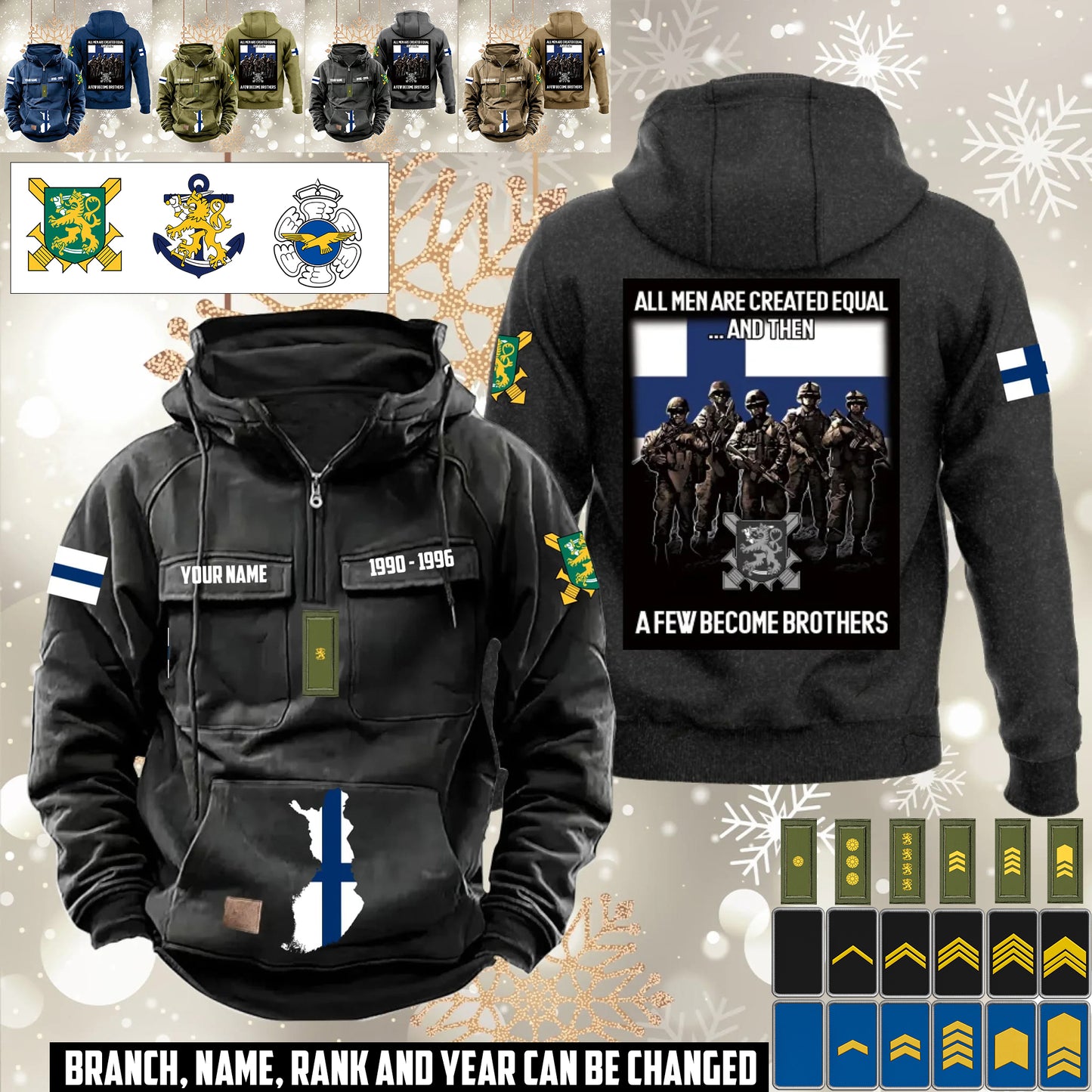 Personalized Finland Soldier/Veteran Vintage Hoodie All Over Printed - 1760486401