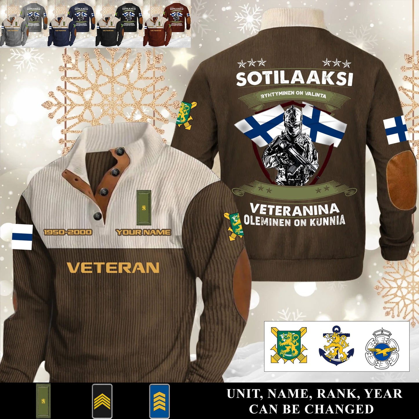 Personalized Finland Soldier/ Veteran With Name, Year And Rank Sports Sweatshirt - 17565120