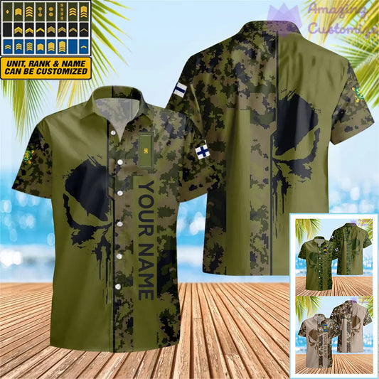 Personalized Finland Soldier/ Veteran Camo With Name And Rank Hawaii Printed  - 10052401QA