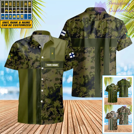 Personalized Finland Soldier/ Veteran Camo With Name And Rank Hawaii Printed  - 07052401QA