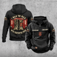 Firefighter Walk the Walk Badge Vintage Hoodie in Black, front and back views with CUSTOM NAME and SINCE 2000 chest tabs, helmet and crossed axes motifs, plain lower pouch with brown label, and curved I WALK THE WALK and WITH FIREFIGHTER PRIDE banners around boots and rolled hoses.