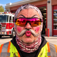 Firefighter funny face balaclava - Style 7