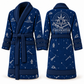 Personalized Firefighter Bathrobe - Night Shift blue front and back view