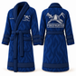 Personalized Firefighter Bathrobe - Signature Silhouette blue front and back view