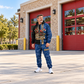 firefighter full-zip hoodie and matching joggers - adult male lifestyle