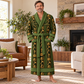 Personalized Firefighter Bathrobe - Workbench Stripes lifestyle view
