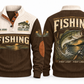 First Light · Tight Lines personalized fishing sports sweatshirt in Brown, front and back