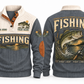 First Light · Tight Lines personalized fishing sports sweatshirt in Grey, front and back