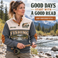 Read the Water | Fishing Personalized Sports Sweatshirt lifestyle mockup in Grey