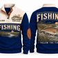 Follow the Tide personalized fishing sports sweatshirt in Navy, front and back