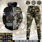 Personalized France Soldier/Veteran Camo with Rank And Name Combo Zip Hoodie + Jogger - 17616960