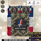 Personalized France Soldier/ Veteran Camo With Name And Rank Bedding Set - 17658432