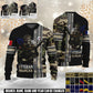 Personalized France Soldier/Veteran Camo with Name and Rank Ugly Sweater All Over Printed - 17616960