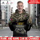 Personalized France Soldier/Veteran Camo with Name and Rank Hoodie Sweater All Over Printed - 1761350403