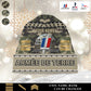 Personalized France Soldier/Veteran Camo with Rank And Name Beanie Hat - 1765238400