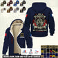 Personalized France Soldier/ Veteran With Name And Rank Hoodie Zip Velvet Coat - 17552160
