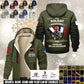 Personalized France Soldier/ Veteran With Name, Year And Rank Hoodie Zip Velvet Coat - 17564256