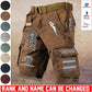 Personalized France Soldier/ Veteran With Rank And Name Demin Shorts Multicolor - 17686944