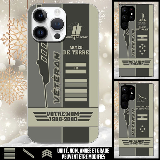 Coque de téléphone Militaire Français – Personnalisée avec Nom, Grade & Année - 17579808