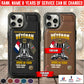 Personalized France Soldier/Veteran Camo with Name, Rank and Year Leather Flip Phone Case - 17648928