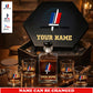 Personalized France Soldier/ Veteran Premium Whiskey Decanter Set – Personalized Gift Box - 17749152