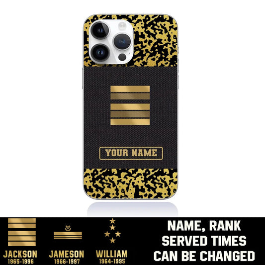 Personalized France Soldier/Veterans With Rank And Name Phone Case Printed - 1509230001