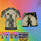 Personalized France Soldier/ Veteran Camo With Name And Rank Combo T-Shirt + Short 3D Printed  - 17104608