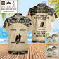 Personalized France Soldier/Veteran Camo with Name, Year and Rank Hawaii Shirt All Over Printed - 17200512