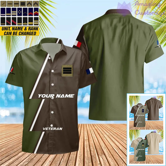Personalized France with Name and Rank Soldier/Veteran Hawaii  All Over Printed - 17161632