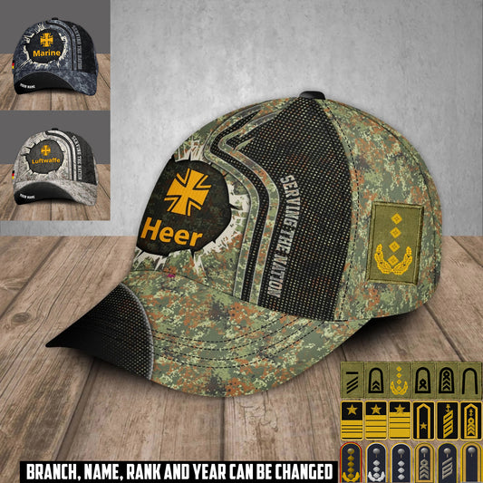 Personalized Rank And Name Germany Soldier/Veterans Baseball Cap - 1759708805