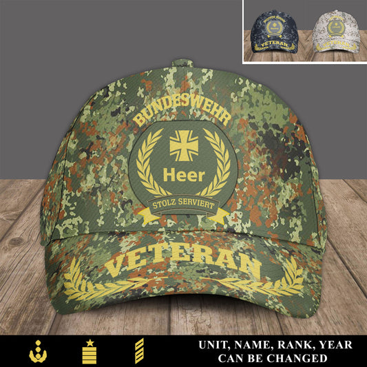 Personalized Rank, Year And Name Germany Soldier/Veterans Baseball Cap - 17535744