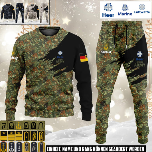 Deutsches Tarnung Sweater + Jogger – mit Name & Rang personalisierbar - 17474400