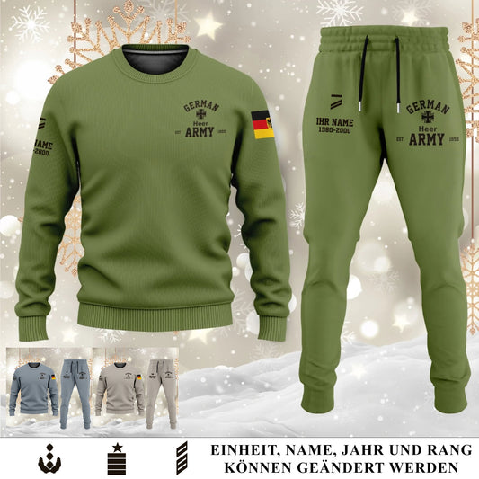 Deutsches Sweater + Jogger Set – Personalisiert mit Name, Rang & Jahr - 17584128