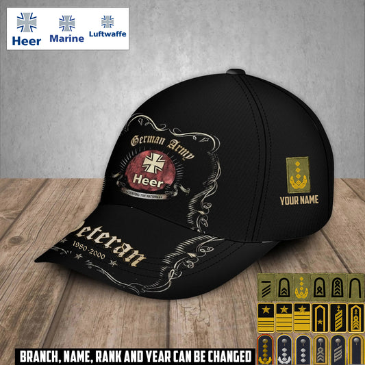 Personalized Name, Year & Rank Germany Soldier/Veterans Baseball Cap - 1759795208