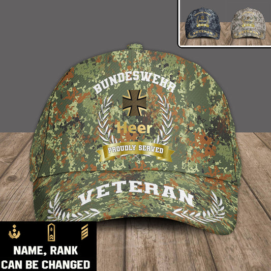 Personalized Rank, Year And Name Germany Soldier/Veterans Baseball Cap - 17534016