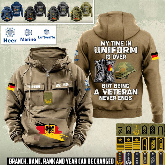 Personalized Germany Soldier/Veteran Vintage Hoodie All Over Printed - 17545248