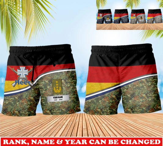 Personalized Germany Soldier/Veteran Camo with Rank, Name & Year Short All Over Printed - 17740512