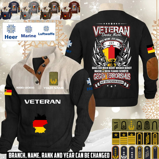 Personalized Germany Soldier/ Veteran With Name, Year And Rank Sports Sweatshirt - 17644608