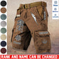 Personalized Germany Soldier/ Veteran With Rank And Name Demin Shorts Multicolor - 17686944