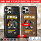 Personalized Germany Soldier/Veteran Camo with Name, Rank and Year Leather Flip Phone Case - 17648928