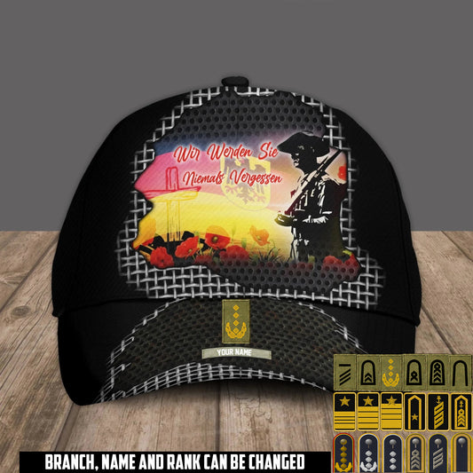 Personalized Rank And Name Germany Soldier/Veterans Baseball Cap - 17680896