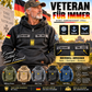 Sweat à capuche vintage personnalisé avec imprimé sur toute la surface, soldat/vétéran allemand - 27062401QA