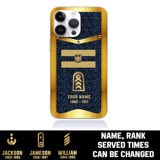 Personalized Germany Soldier/Veterans With Rank And Name Phone Case Printed - 1409230001