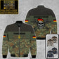 Personalisierte Bomberjacke mit Camouflage-Muster für deutsche Soldaten/Veteranen mit Namen und Rang, bedruckt -111223001