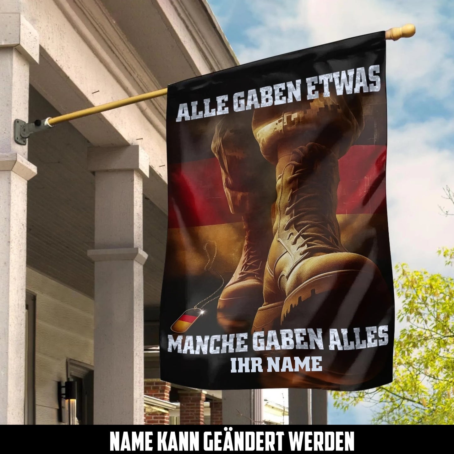 Bundeswehr Veteranenflagge – Personalisierbar mit Name - 1757462406