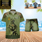 Personalized Germany Soldier/ Veteran Camo With Rank Combo Hawaii Shirt + Short 3D Printed - 0512230001QA