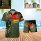Personalized Germany Soldier/ Veteran Camo With Rank Combo Hawaii Shirt + Short 3D Printed - 0711230002QA