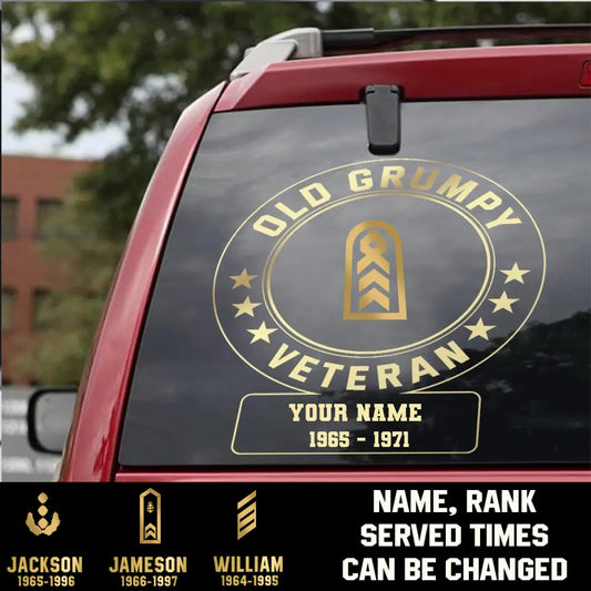Personalized Name Rank And Year Germany Veteran/Soldier Car Decal Printed - 1902240001
