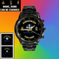 Personalized Germany Soldier/ Veteran With Name And Rank Black Stainless Steel Watch - 17098560 - Gold Version